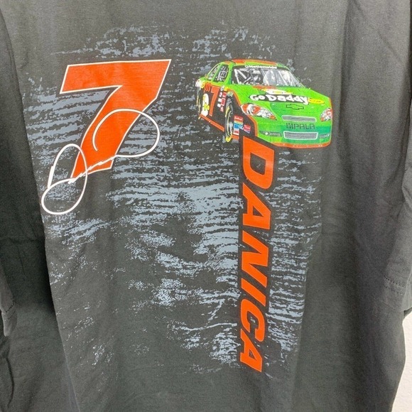 Nascar #7 Danica Patrick Go Daddy Screenprint Tee T-Shirt 2X XXL NWT - Picture 2 of 4